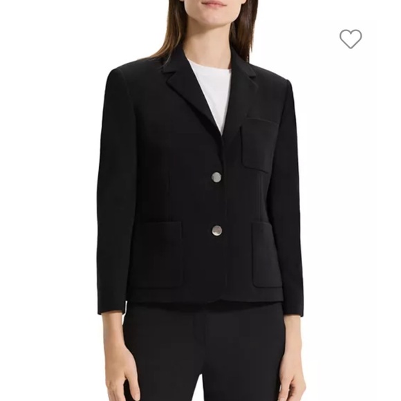 Theory Black CL Shrunken Jacket and Matching Kick Pant - Picture 9 of 9